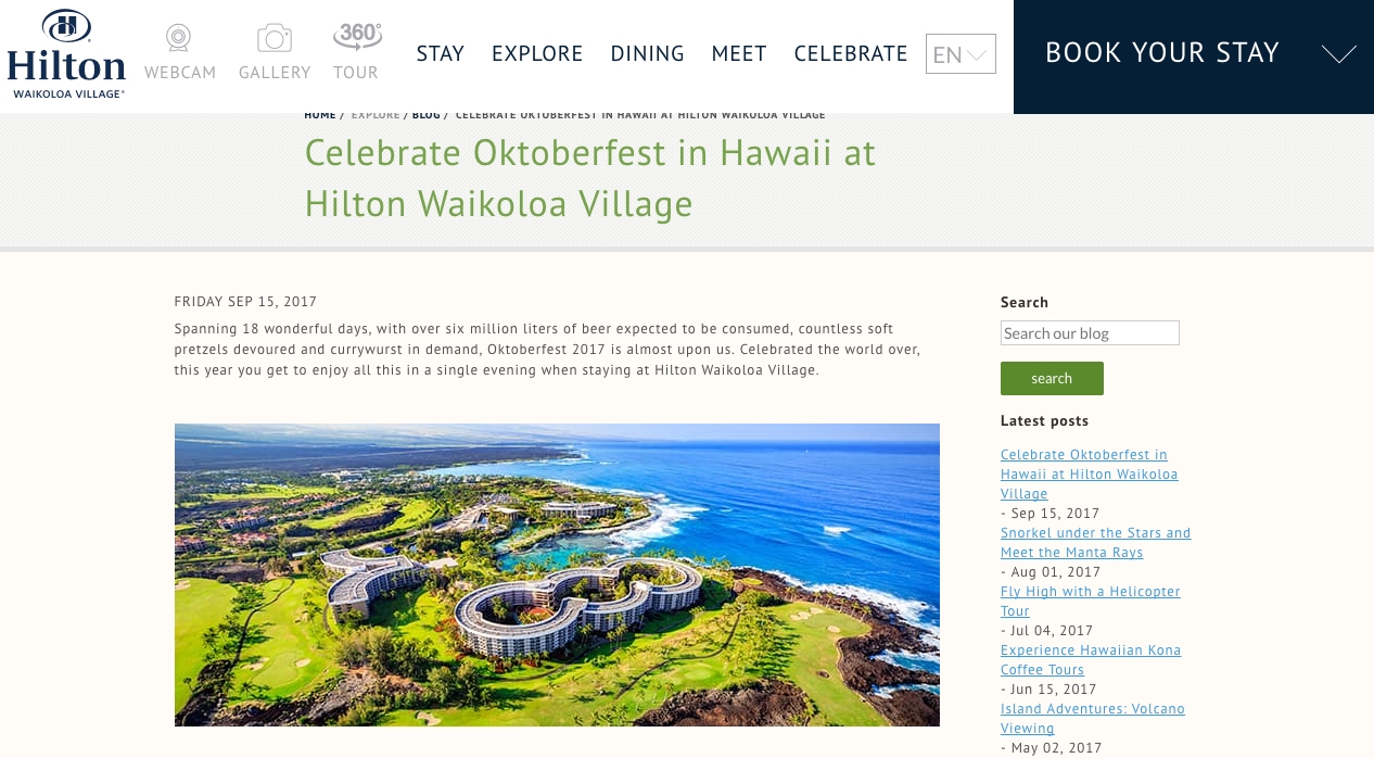 Hilton Waikoloa Hawaii banner image