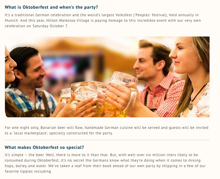 What is Oktoberfest at Hilton Waikoloa Hawaii banner image