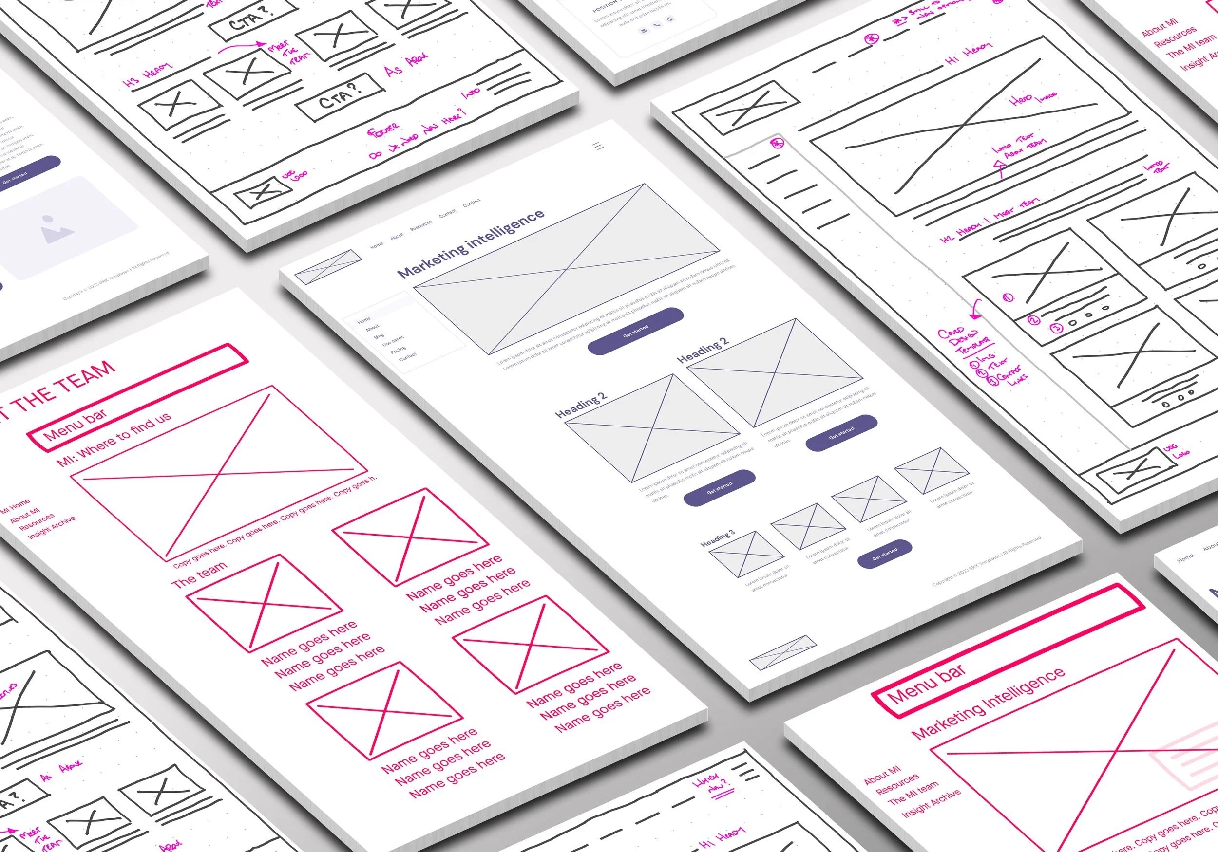 University of Glasgow wireframe overview