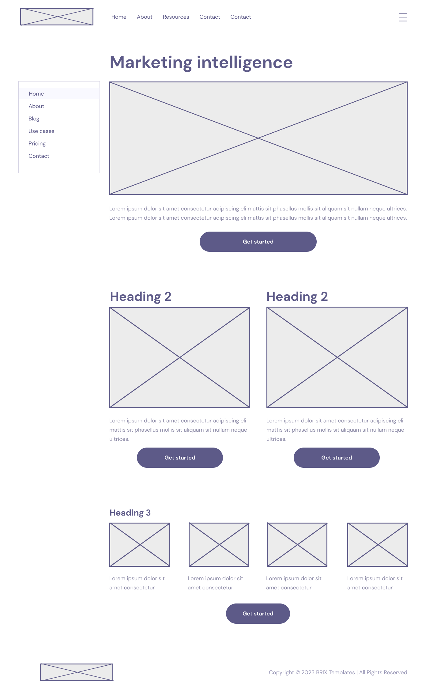 High-fidelity wireframe design of University of Glasgow website